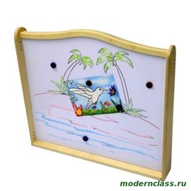 Кликните для увеличения изображения Двухсторонняя панель для игровых зон “Зеркальная и магнитно-маркерная”